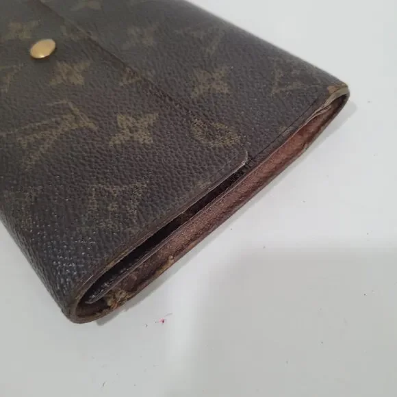 Louis Vuitton Monogram Porte Tresor Long Wallet Trifold Envelope Brown Large - Picture 14 of 15